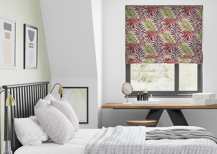 Manila, Cranberry - Roman Blind - Image 3